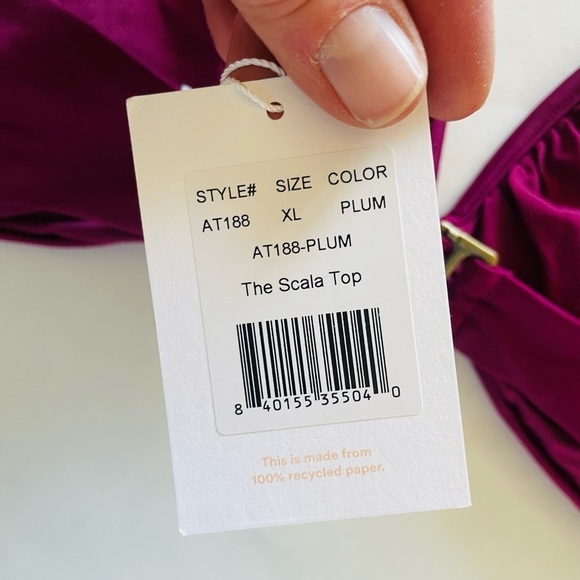 Andie The Scala Top in Plum NWT - Picture 3 of 9